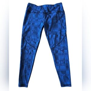 Sweaty Betty Power Full Length Leggings Blue Print Size 16 EUC